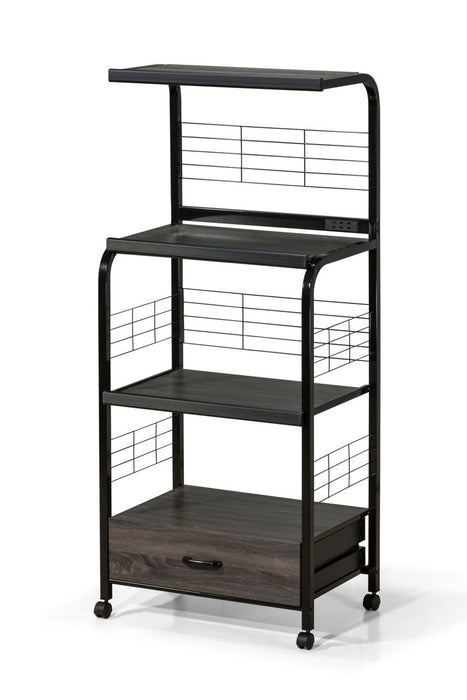 Kitchen Shelf On Casters - Black