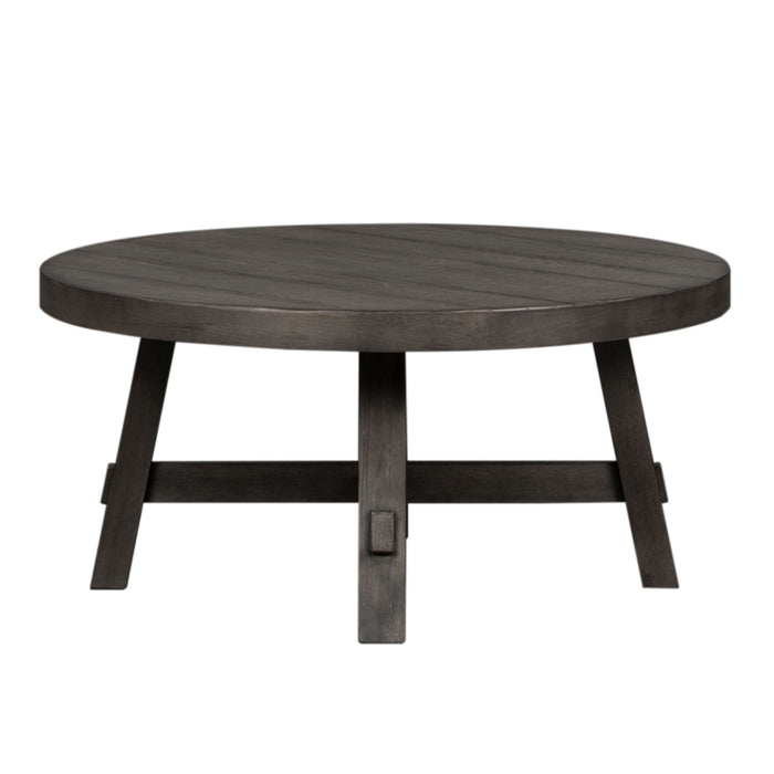 Modern Farmhouse - Splay Leg Round Cocktail Table - Gray