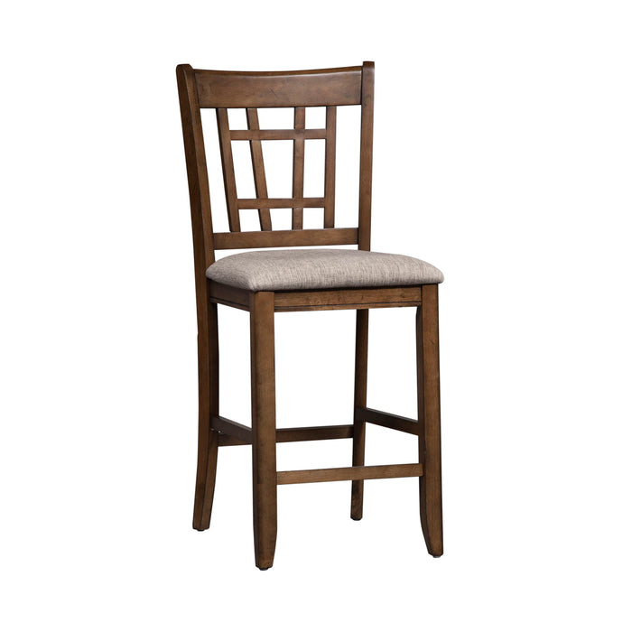 Santa Rosa - 24" Lattice Back Counter Chair - Light Brown