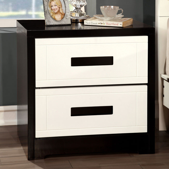 Rutger - Night Stand - White / Black