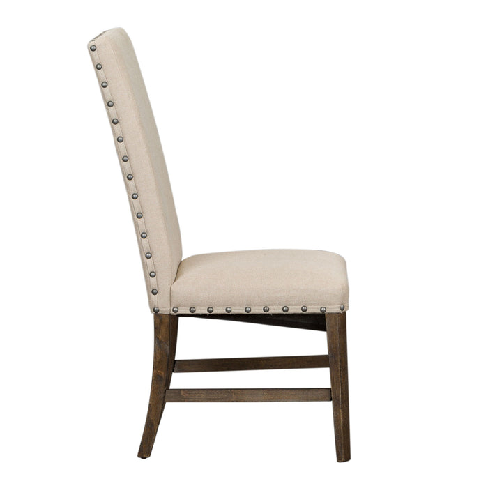 Artisan Prairie - Upholstered Side Chair - Dark Brown