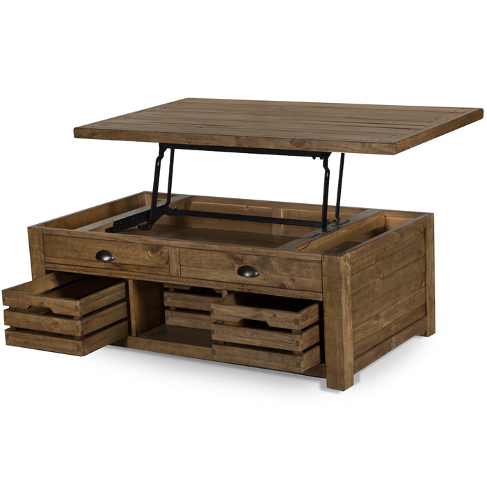 Stratton - Lift Top Storage Cocktail Table (With Casters)