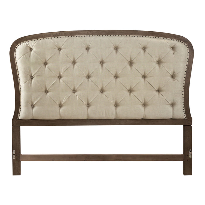 Americana Farmhouse - Queen Tufted Panel Headboard - Light Brown