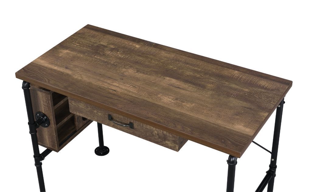 Endang - Writing Desk - Weathered Oak & Black Finish