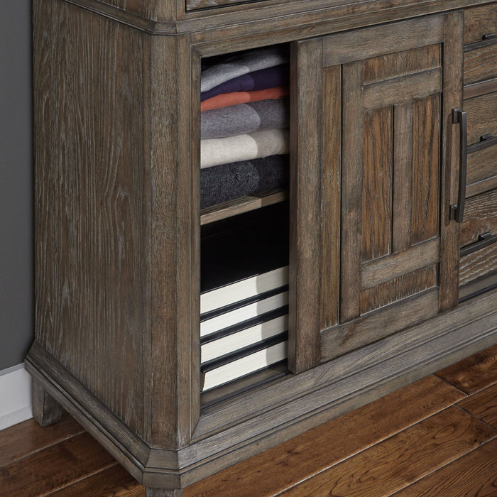 Artisan Prairie - Dresser & Mirror - Dark Brown