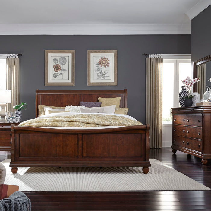 Rustic Traditions - Sleigh Bed, Dresser & Mirror