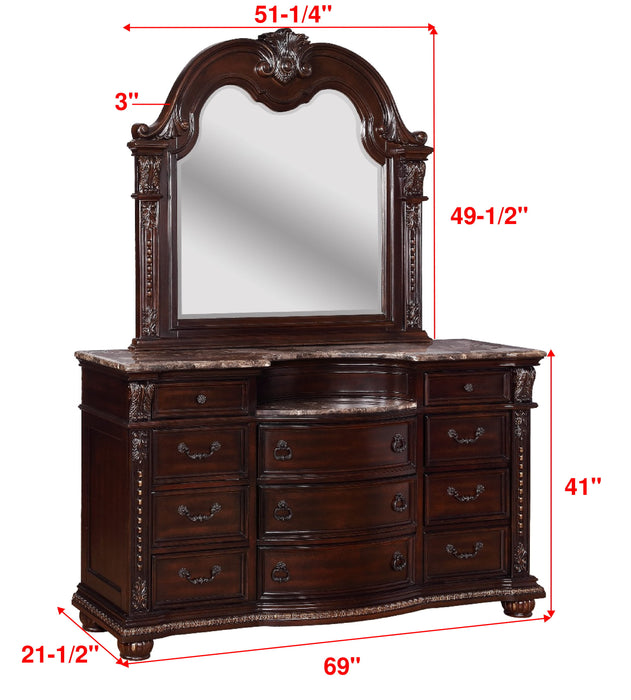 Stanley - Dresser, Mirror - Brown