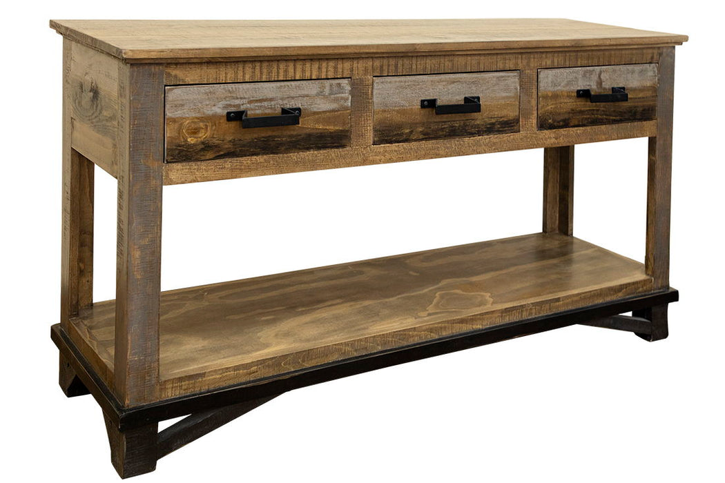 Loft Brown - Sofa Table With 2 Drawers