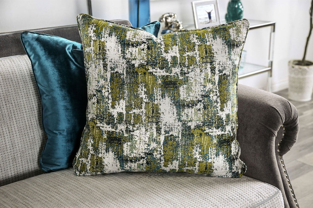 Mariella - Sofa - Gray / Beige / Teal / Olive