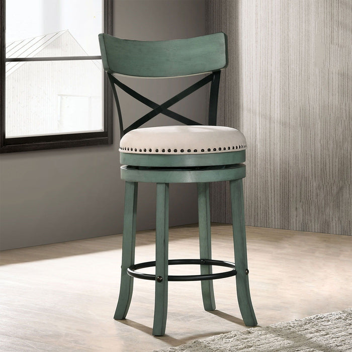 Clarence - Swivel Counter Stool (Set of 2) - Antique Green