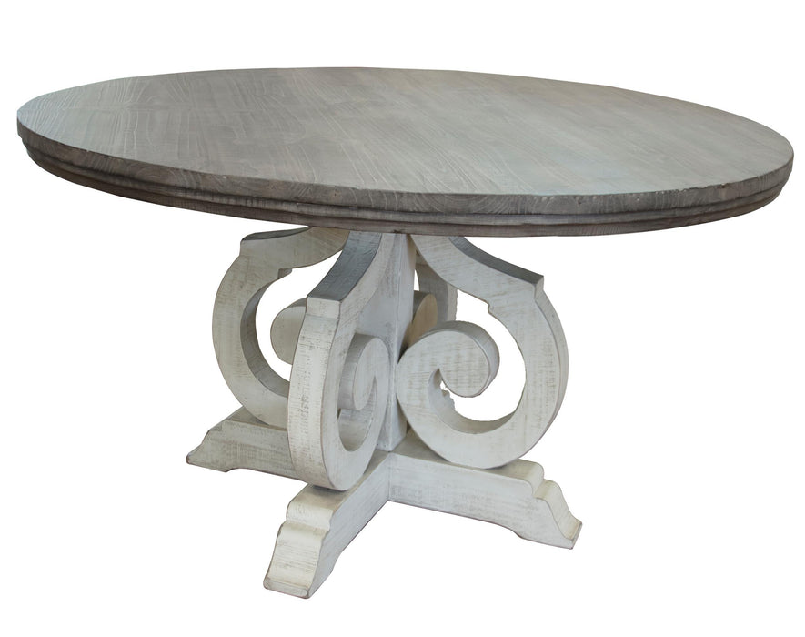 Stone - Round Two-Tone Dining Table