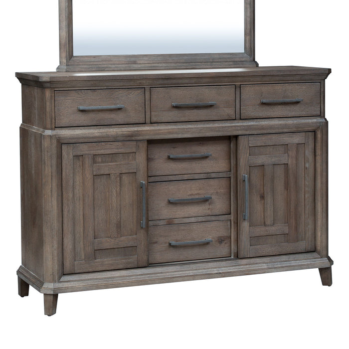 Artisan Prairie - 6 Drawer 2 Door Chesser - Dark Brown