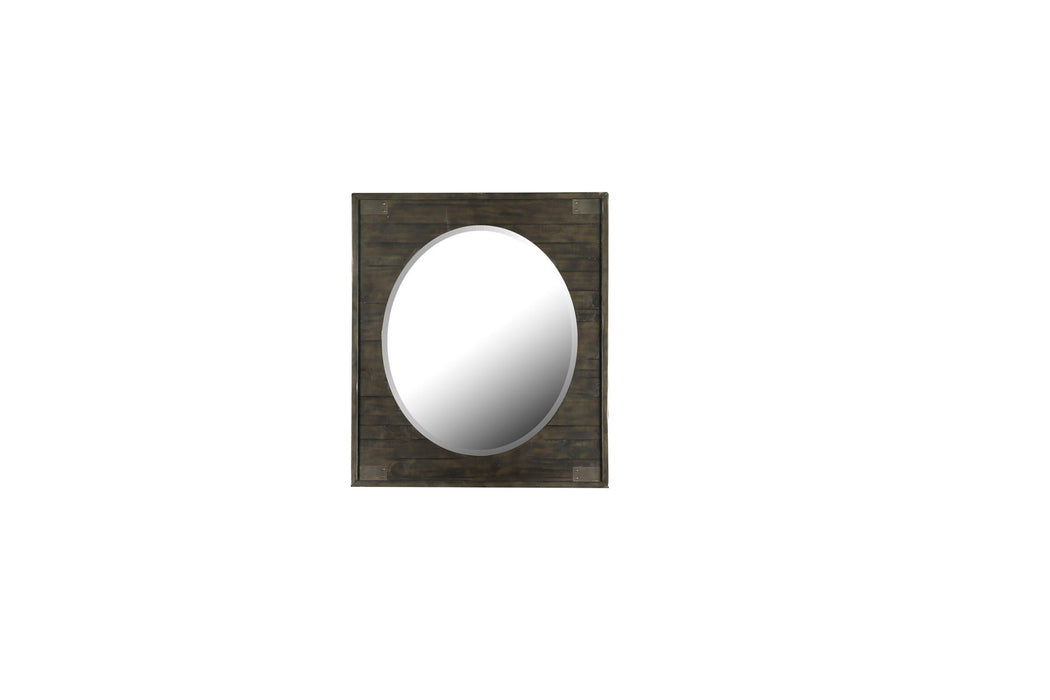 Abington - Portrait Oval Mirror In Weathered Charcoal