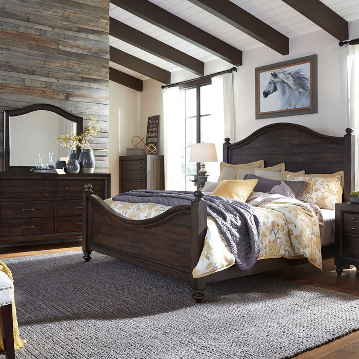 Catawba Hills - Poster Bed, Dresser & Mirror