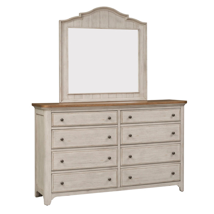 Farmhouse Reimagined - Sleigh Bed, Dresser & Mirror