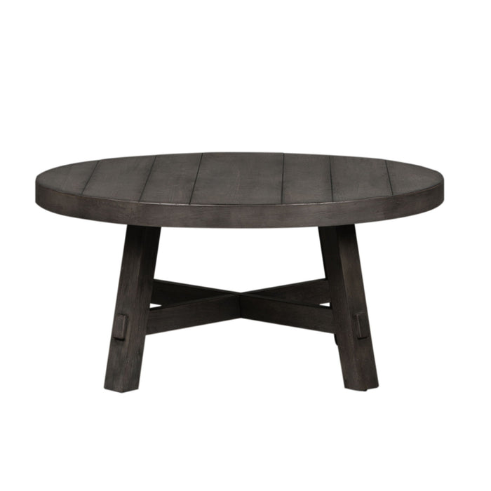 Modern Farmhouse - Splay Leg Round Cocktail Table - Gray