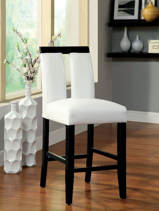 Luminar - Counter Ht. Chair (Set of 2) - Black / White