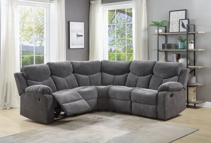 Kalen - Sectional Sofa - Gray Chenille