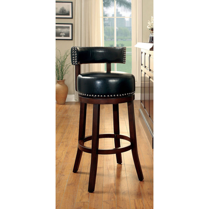 SHIRLEY Dark Oak/Black 29" Bar Stool image