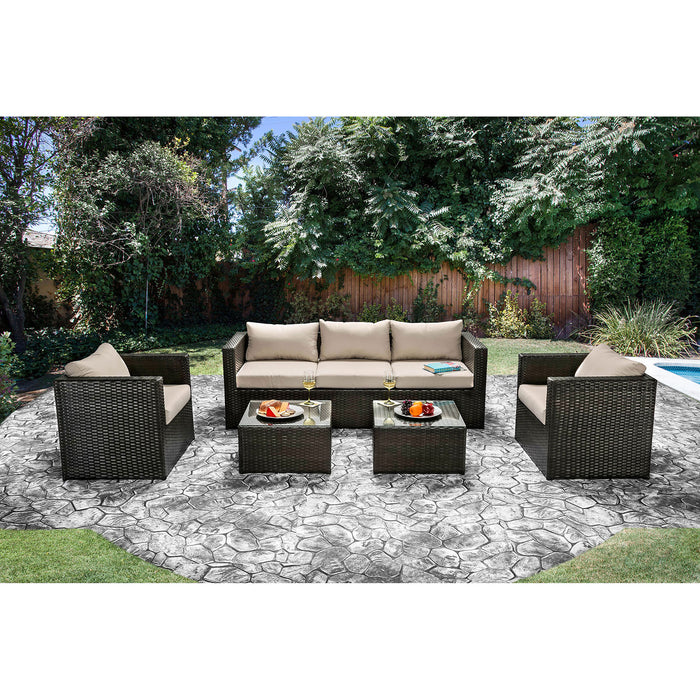 OLINA Beige/Espresso 5 Pc. Patio Set image