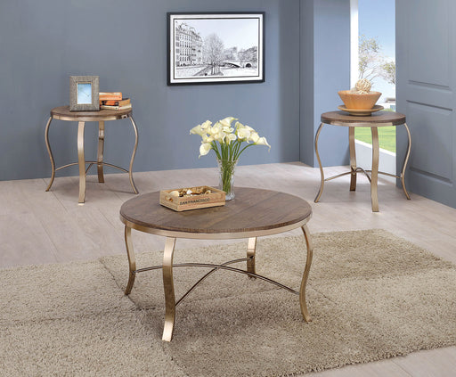 Wicklow Rustic Oak/Champagne 3 Pc. Coffee Table Set image