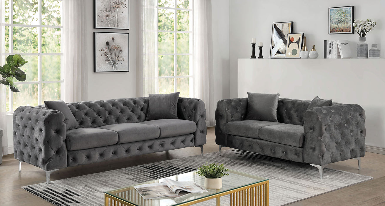 SAPPHIRA Sofa + Loveseat, Dark Gray image