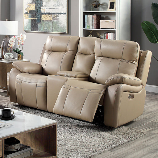 GASPE Power Loveseat, Light Brown image