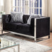 EVADNE Loveseat w/ Pillows, Black image