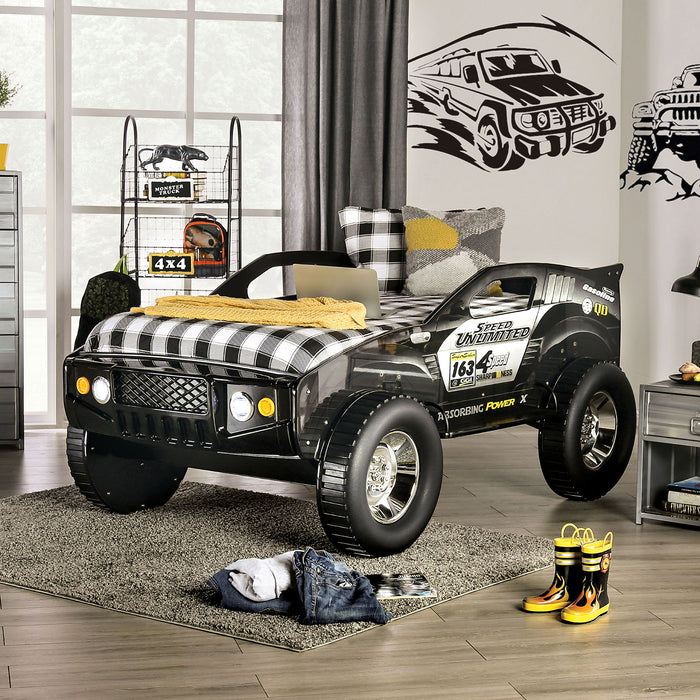 SPEED JUMP BLACK Twin Bed, Black image