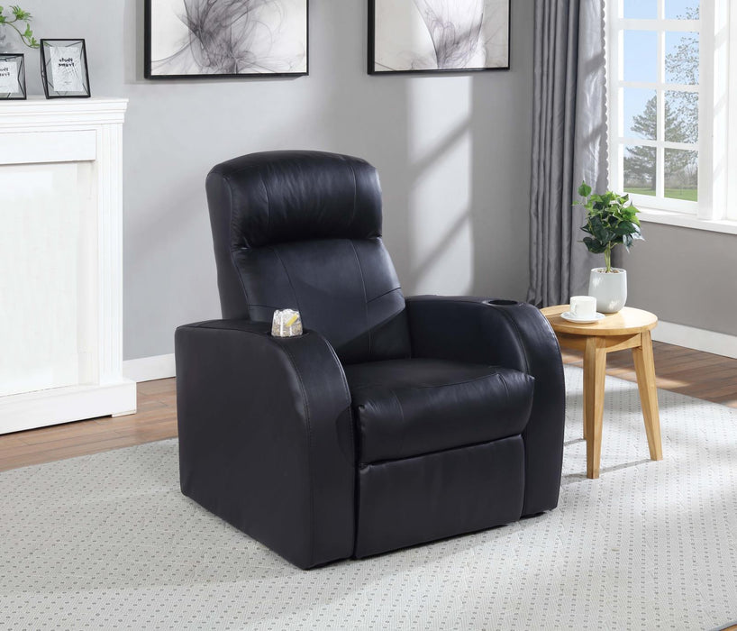 Cyrus Home Theater Black Recliner image