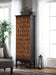 Transitional Rich Brown and Black Accent Cabinet image