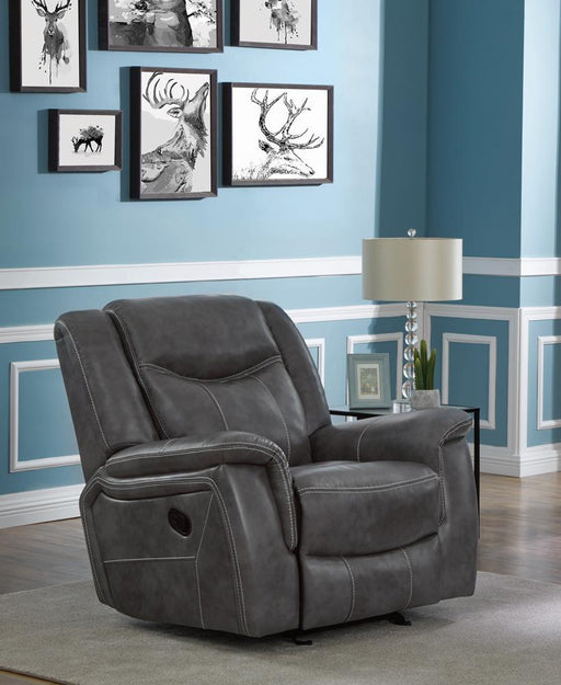 Conrad Transitional Grey Glider Recliner image