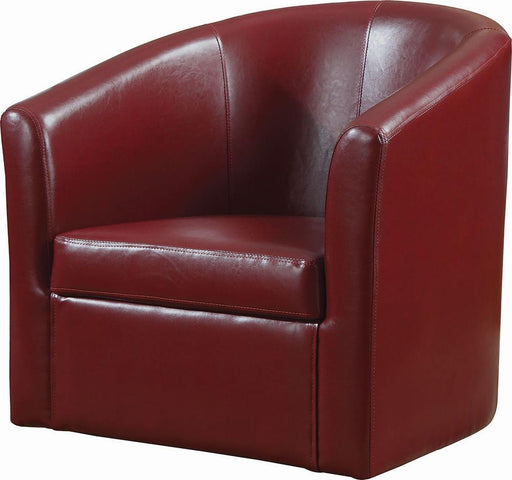 G902099 Contemporary Faux Leather Red Accent Chair image