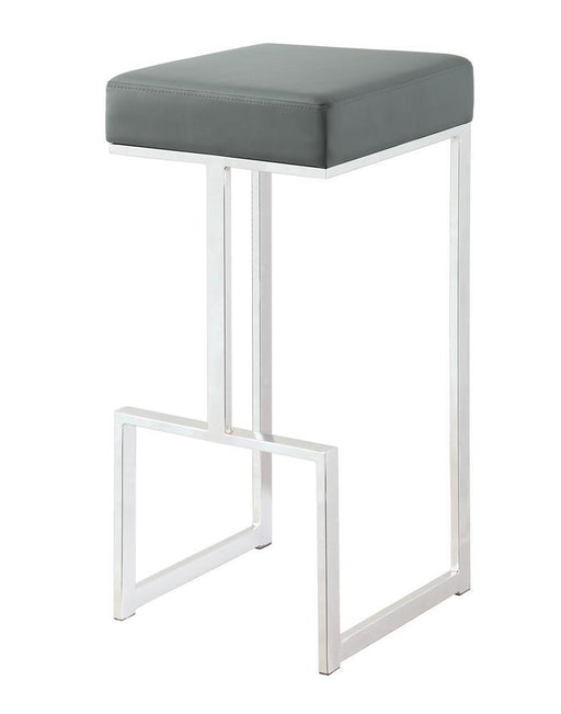 G105262 Contemporary Chrome and Grey 29" Bar Stool image