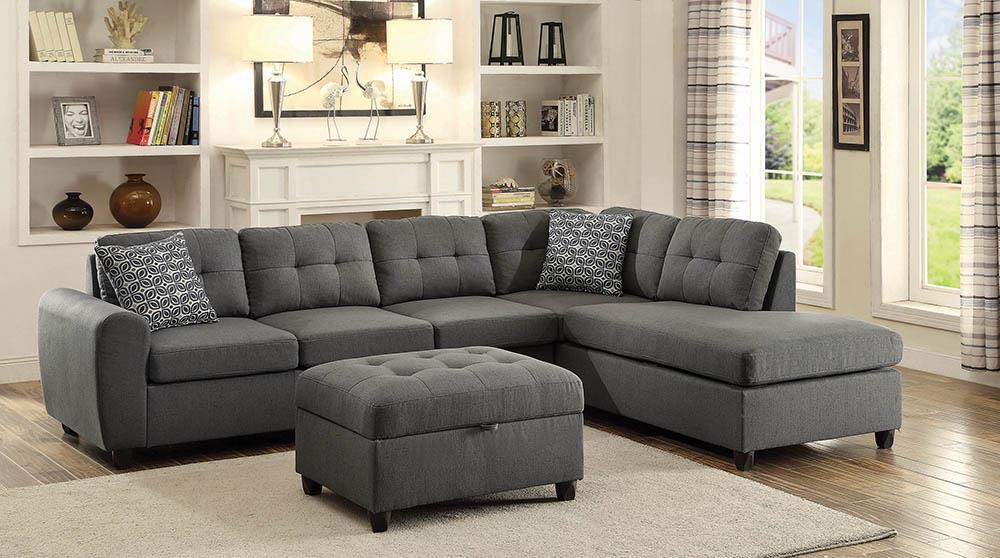 500413-S2 2 PC SECTIONAL & OTTOMAN SET image