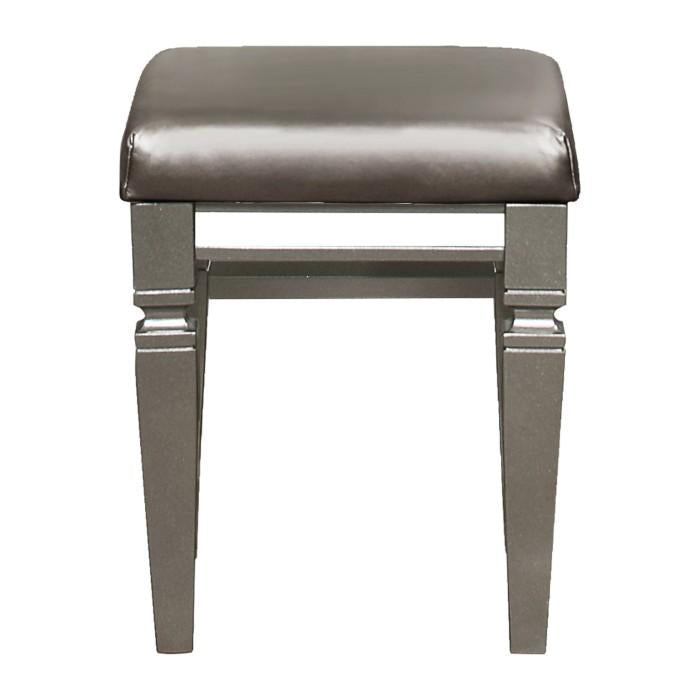 Homelegance Tamsin Vanity Stool in Silver Grey Metallic 1616-14 image