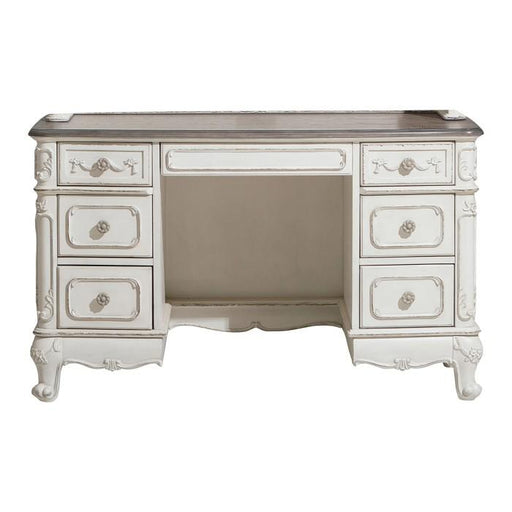 Homelegance Cinderella Writing Desk in Antique White with Grey Rub-Through 1386NW-11 image