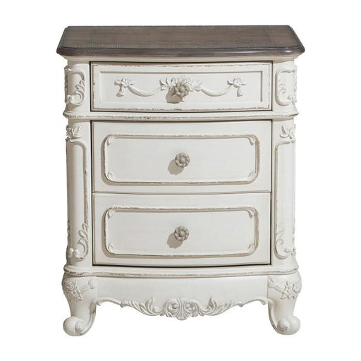 Homelegance Cinderella Night Stand in Antique White with Grey Rub-Through 1386NW-4 image