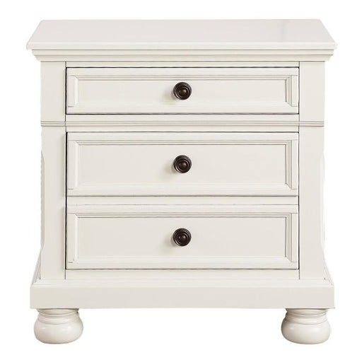 Homelegance Laurelin 3 Drawer Nightstand in White 1714W-4 image