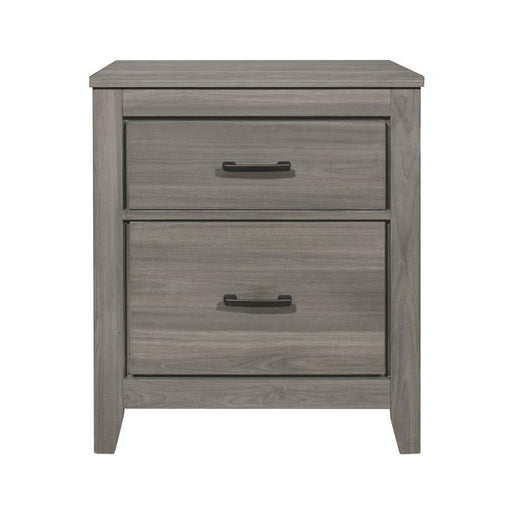 Homelegance Waldorf 2 Drawer Nightstand in Dark Gray 1902-4 image