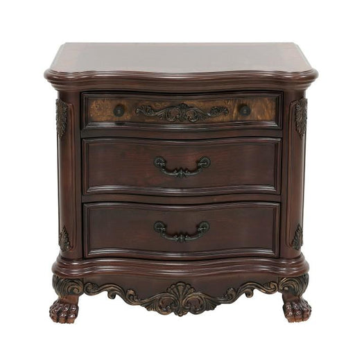 Homelegance Deryn Park 3 Drawer Nightstand  in Cherry 2243-4 image