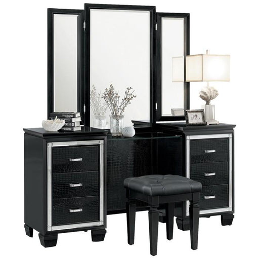 Homelegance Allura Vanity Dresser with Mirror in Black 1916BK-15* image