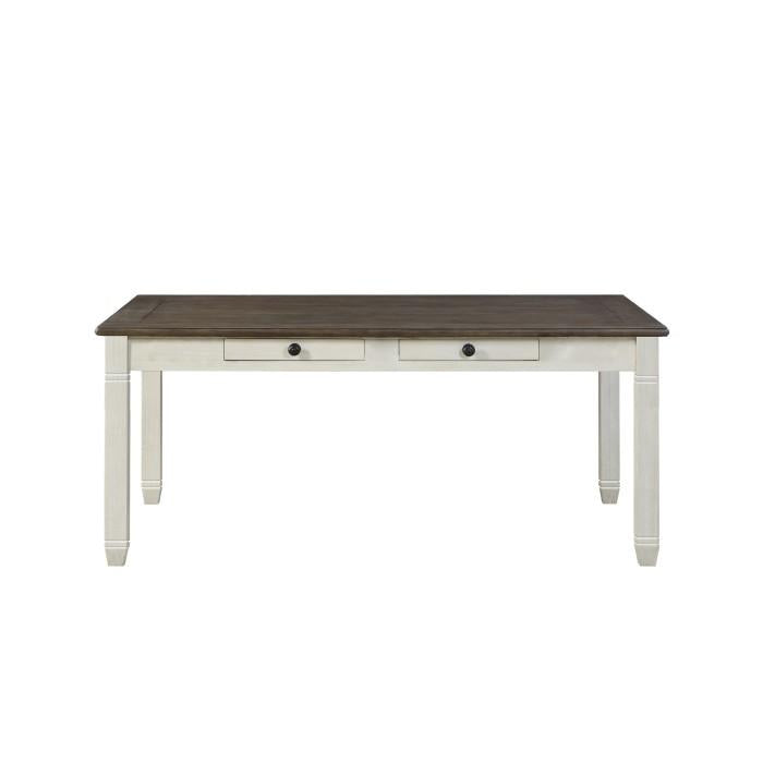 Homelegance Granby Dining Table in White & Brown 5627NW-72 image