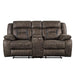 Homelegance Furniture Madrona Double Reclining Loveseat in Dark Brown 9989DB-2 image