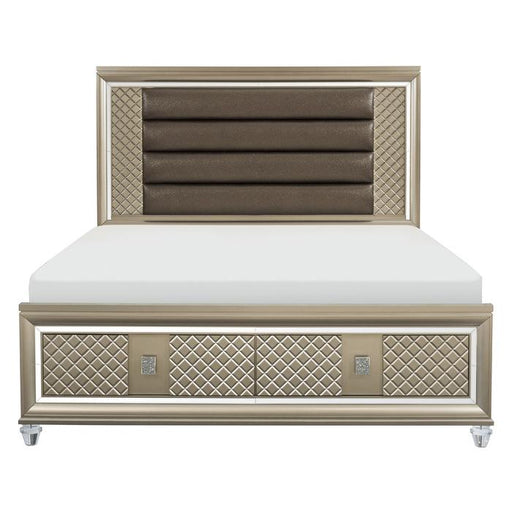 Homelegance Furniture Loudon Queen Platform with Storage Bed in Champagne Metallic 1515-1* image