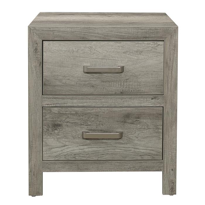 Homelegance Furniture Mandan 2 Drawer Nightstand in Weathered Gray 1910GY-4 image