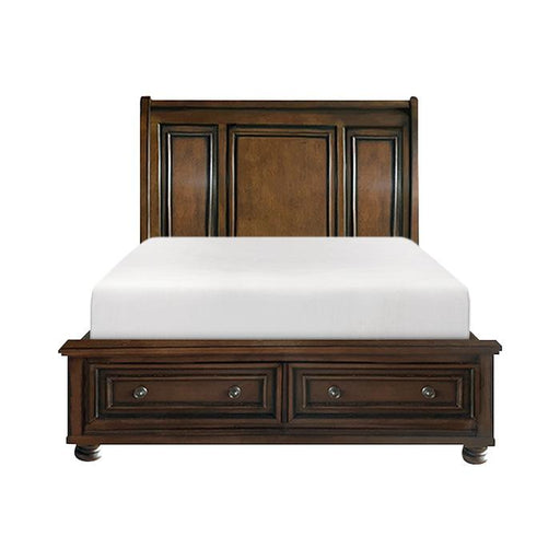 Homelegance Cumberland King Sleigh Platform Bed with Footboard Storage in Brown Cherry 2159K-1EK* image