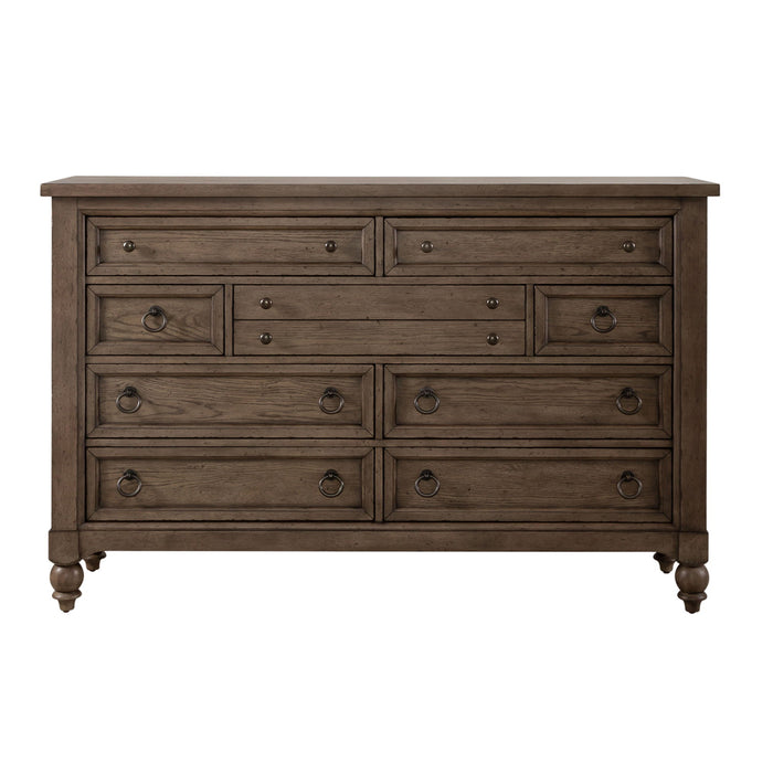 Americana Farmhouse - 9 Drawer Dresser - Light Brown