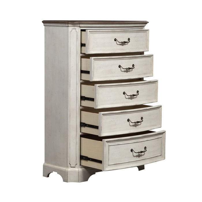 Abbey Road - 5 Drawer Chest - White