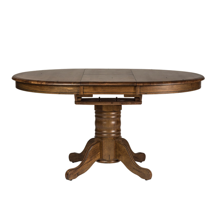 Carolina Crossing - Pedestal Table - Dark Brown